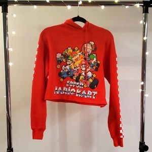 Super Nintendo x Forever 21 Red Crop Sweatshirt